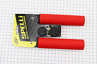 Ручки руля 130мм, силиконовые, красные SBG-6108
