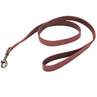 Кожаный поводок для собак Coastal Rustic 2,5 см х 1,2 м Бордовый (76484348006) UP, код: 7890852