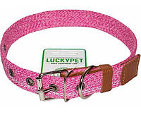 Ошейник Lucky Pet 20 мм 17-40 Melange одинарный без ный Розовый (4820268550798) UP, код: 7998500