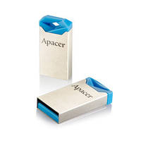 Флеш-накопитель USB 64GB Apacer AH111 Silver Blue (AP64GAH111U-1) ET, код: 6708434