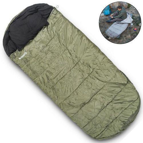 Спальний мішок ковдра з капюшоном Ranger 5 Season. Brown. 210x95см. -15/+0°C. Кемпінговий спальник Рейнджер RA_5516G.