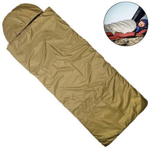 Спальний мішок ковдра з капюшоном Ranger 3 Season. Green. 215x75см. -20/+5°C. Кемпінговий спальник Рейнджер RA_6651.