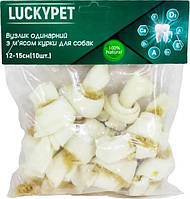 Узелок одинарный Lucky Pet 4 со вкусом мяса курицы 12 - 15 см 10 шт уп (4820268551108) KB, код: 7998146