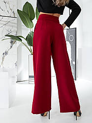 Жіночі класичні брюки палаццо з кишенями. Розміри 42-42-44-44-46, Україна