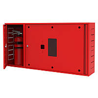Шкаф пожарный навесной без задней стенки на два огнетушителя 600х230х900 мм красный ЕМ