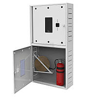 Шкаф пожарный навесной с задней стенкой на два огнетушителя 1200х230х600 мм белый ЕМ