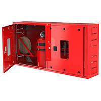Шкаф пожарный навесной без задней стенки на два огнетушителя 600х230х1200 мм красный ЕМ