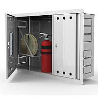 Шкаф пожарный встроенный без задней стенки 600х230х900 мм белый ЕМ