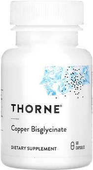 Thorne Copper Bisglycinate 60 капс.