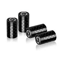 Ковпачки на ніпель із лого Opel Carbon Style Black Опель, 4 шт.