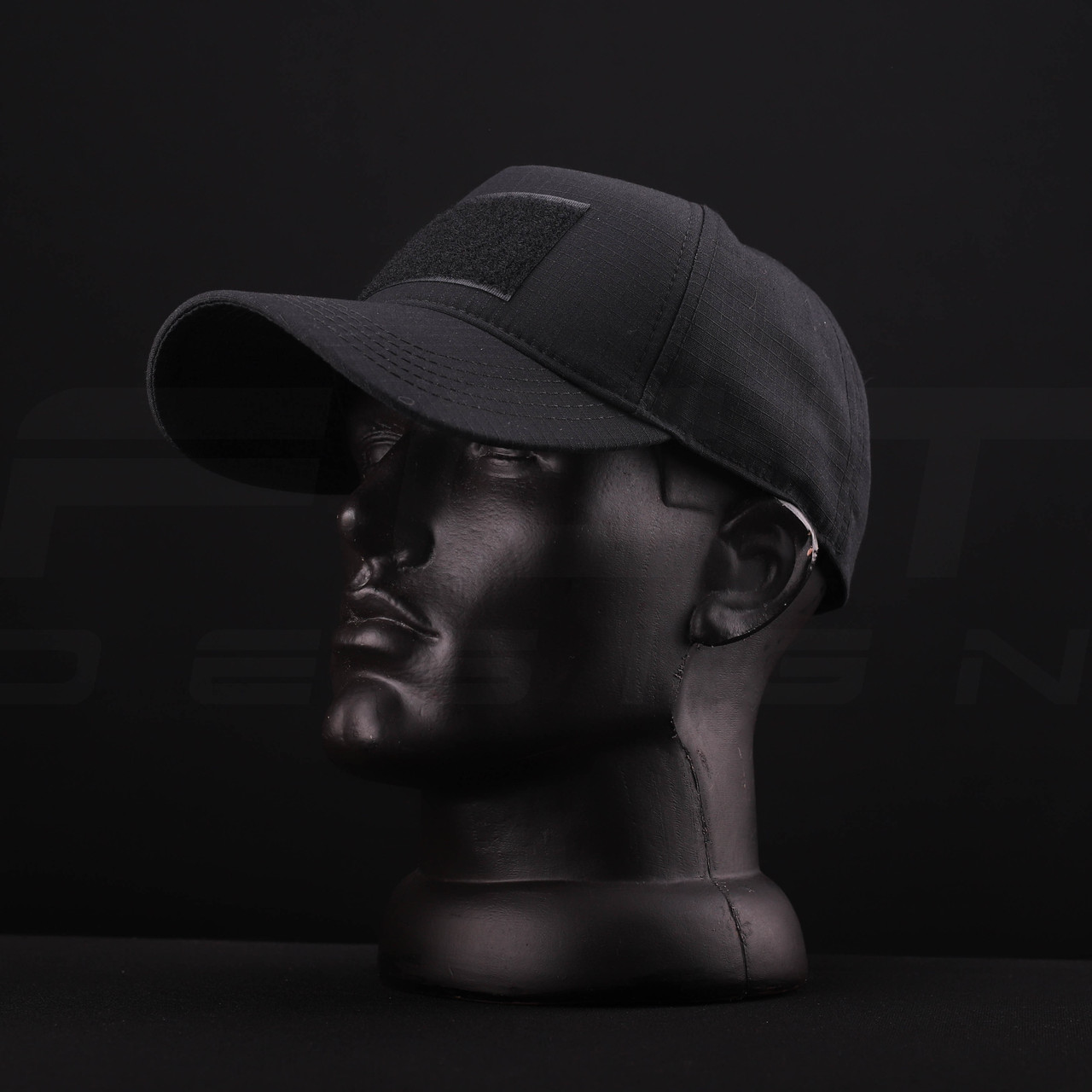 Тактична кепка бейсболка тактична з липучкою ріп-стоп чорна, фото 1