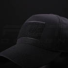 Тактична кепка бейсболка тактична з липучкою ріп-стоп чорна, фото 5