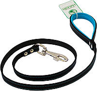 Поводок кожаный Lucky Pet 1.4 120 см Черно-голубой (4820224216850) FS, код: 7999892