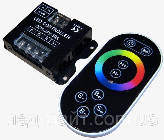 RGB LED controller 5V, 12V, 24V 30A touch remote