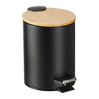 Контейнер для мусора в ванной комнате 3 литра с бамбуковой крышкой