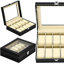 Скринька (органайзер) для зберігання годинників Springos 25 x 20 x 8 см HA1055, фото 3