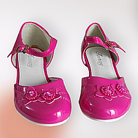 Малинові, рожеві лакові туфлі на підборах для дівчинки 26 (17) 27 (17,5),28 (18,3),29 (19)30 (19,5)31 (20)
