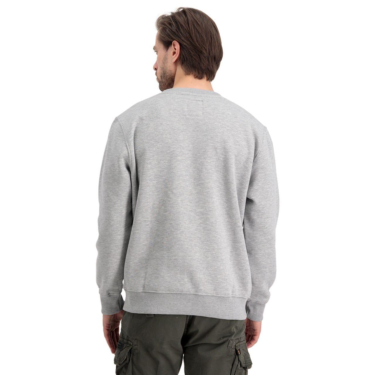 Кофта Alpha Industries Basic Sweater Small Logo - Grey Heather - фото 4 - id-p2181451813