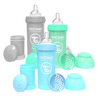 Набір для годування новонароджених Twistshake Value Pack Blue з трьох антиколікових пляшечок 260 мл (78844)
