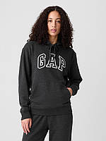 Худи женское Gap Logo Hoodie, Charcoal Heather Gray, Size S