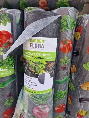Агроволокно Garden Flora Чорно-Біле 50 г/м2 3.20 м х 100м Агроволокно для садового ландшафту