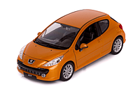 Машинка "Welly" Peugeot 207 оранжевая (1:24) 22492W