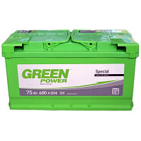 Аккумулятор автомобильный GREEN POWER Standart 75Ah (+/-) (680EN) (22426) - Вища Якість та Гарантія!