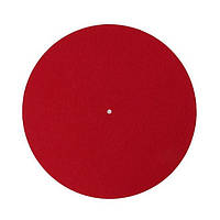 Red Turntable Mat Slipmat Audiophile 12'' in Platter Vinyl Record Players Anti-Vibr 77HA