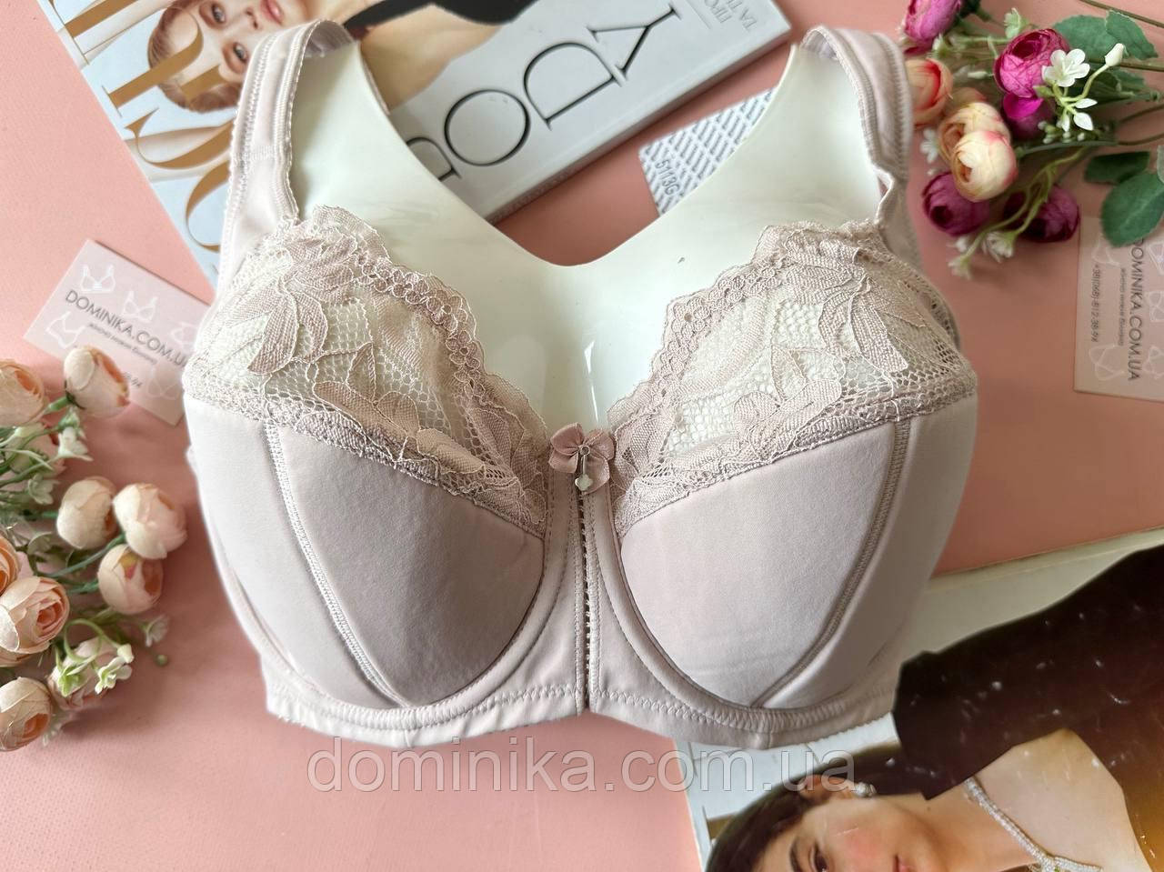 100G Бюстгальтер великого розміру на чашку G, пудра