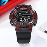 Водонепроникний до 5 атм цифровий годинник Skmei 2110BKRD Black-Red, фото 2
