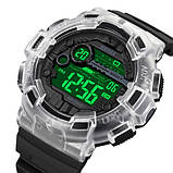 Водонепроникний до 5 атм цифровий годинник Skmei 2110BKWT Black-White, фото 3