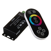 LED контролер світлодіодний чорний RGB 18А 216Вт, (8 кнопок)