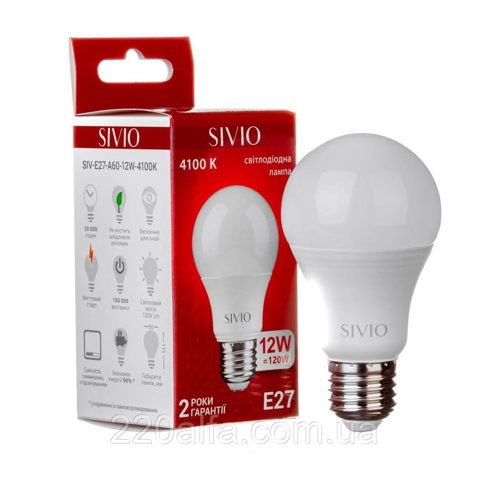 Led-лампа Sivio 12 Вт А60 нейтральна біла E27 4100K