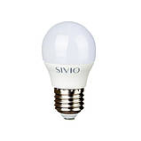 LED-лампа Е27 G45 6W нейтральна біла 4100К SIVIO, фото 2