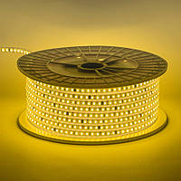Світлодіодна стрічка жовта 220V герметична AVT smd2835 120 LED/м 9 Вт/м IP65 11х5.5mm