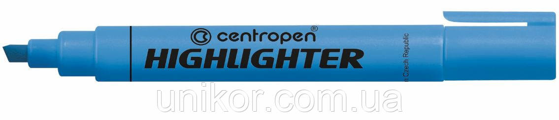 Маркер текстовий 1-4.6 мм., корпус круглий, "Highlighter", синій. CENTROPEN