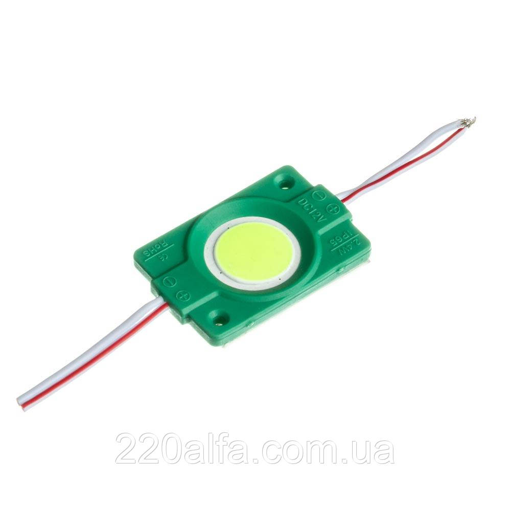 Модуль СОВ 12V зелений 1led 2.4 Вт круг IP65