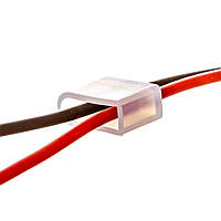 Комплектуючі до LED неону 6 мм 12 В (2 дроти + 2 заглушки)