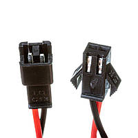 Комплект конекторів для світлодіодної стрічки тато +ма 12 V 2pin чорний із затискачем