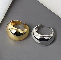 Кольца женские акцентные минимализм 2 кольца золотого и серебряного цвета