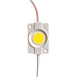 Світлодіодний модуль 12 V білий теплий СІВ круглий 1led 2,4 W IP65, фото 3