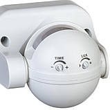 Датчик руху для освітлення настінний накладний білий 180° макс.1200 Вт, фото 2