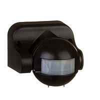 Датчик руху для освітлення настінний накладний чорний 180° макс. 1200 Вт