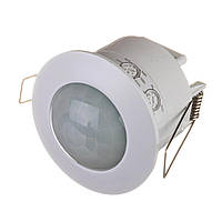 Датчик руху для освітлення стельовий врізний білий 360° макс.1200 Вт