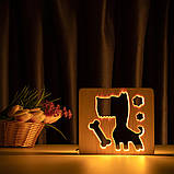 Світильник нічник ArtEco Light з дерева LED "Піс і кісточка" з пультом і регулюванням світла, колір теплий, фото 2