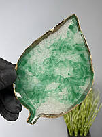 Палитра для смешивания красок лепесток зеленый