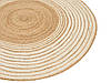 Круглий джутовий килим ⌀ 140 см Бежево-білий MELEKLI, фото 3