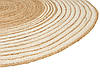 Круглий джутовий килим ⌀ 140 см Бежево-білий MELEKLI, фото 4