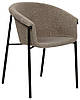 Набір з 2 обідніх стільців букле Taupe AMES, фото 4
