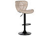 Набір з 2 поворотних барних стільців зі штучної шкіри світло-бежевого кольору VALETTA II, фото 3
